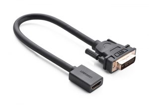 Video Conferencing Australia DVI-D-Male-to-HDMI-Female-Adapter-Cable-Gold-Plated-side-view